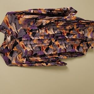 Colorful Abstract Button-Up Vintage Top